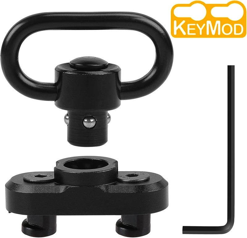 FENTUK Keymod 2 Point Traditional Sling Mounts Sling Swivels, 2 Pack 1.25" Quick Detach QD Sling Swivels Mount Attachment for Key mod System - Image 2